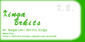 kinga brkits business card